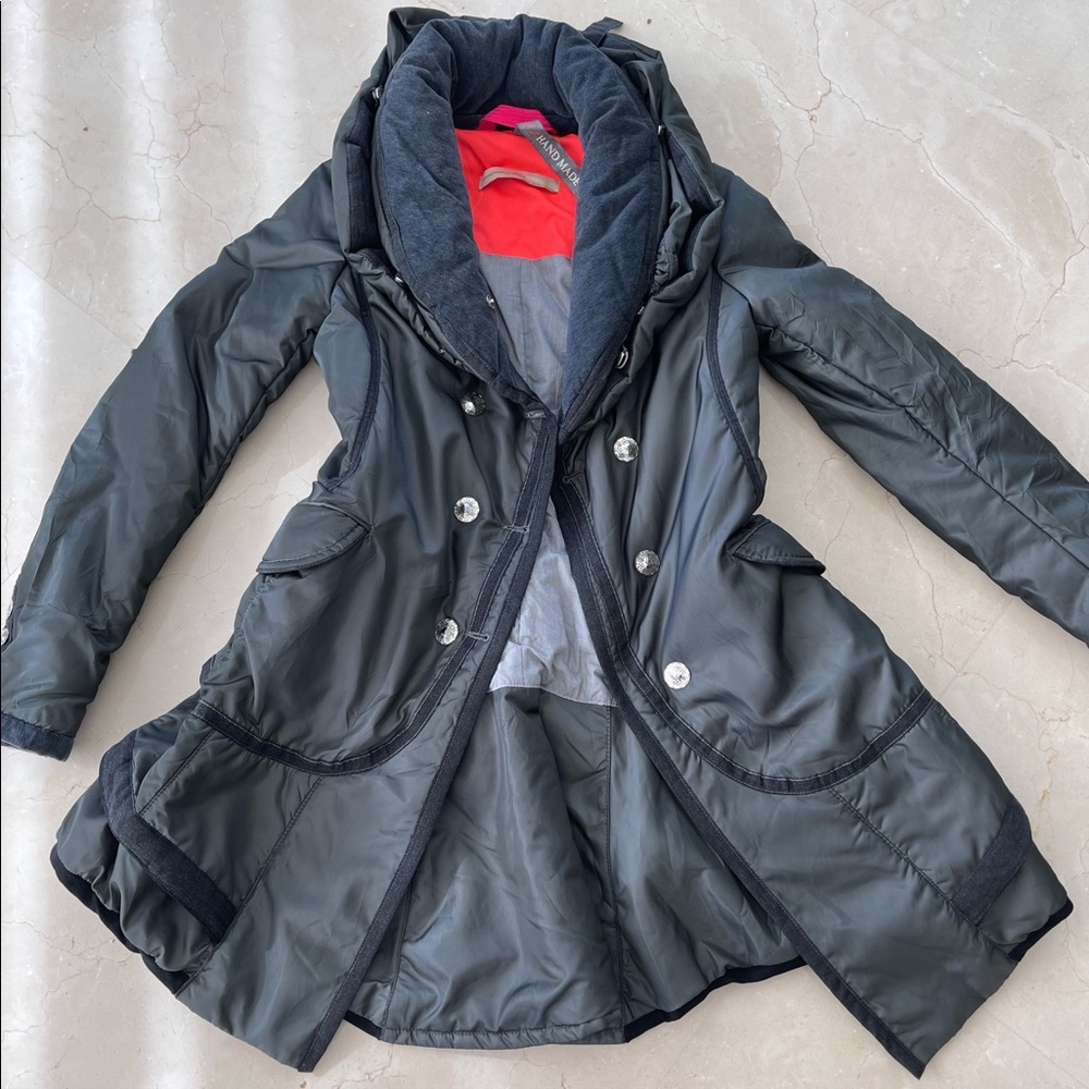 MARITHE FRANCOIS GIRBAUD Grey Puffer Jacket sz 42